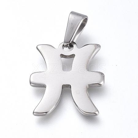 Non-Tarnish 304 Stainless Steel Pendants LS-STAS-L210-06B-P-01-1