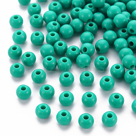 Opaque Acrylic Beads X-MACR-S370-C6mm-S036-1