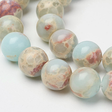 Synthetic Aqua Terra Jasper Beads Strands X-G-P237-02-6mm-1