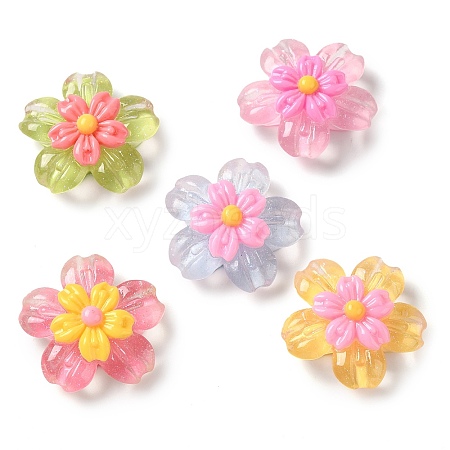 Translucent Resin Decoden Cabochons RESI-M041-09-1