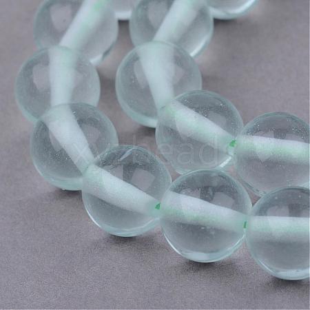 Green Watermelon Stone Glass Beads Strands G-Q462-10mm-33-1