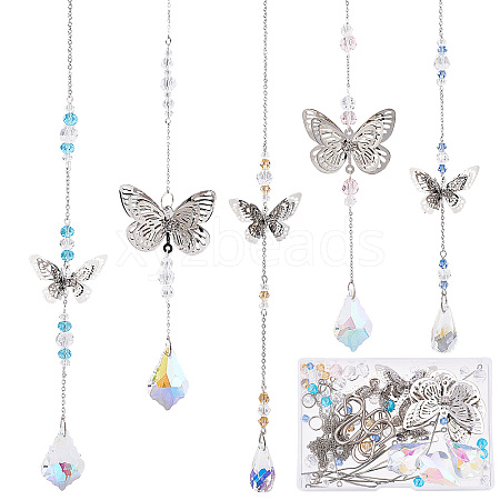 SUNNYCLUE Butterfly Suncatcher Making Kit for Hanging Pendant Ornament DIY-SC0020-49-1