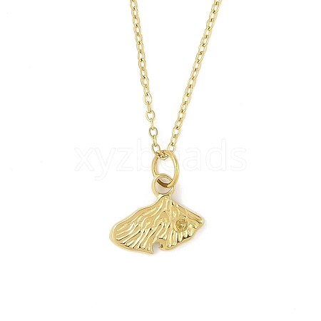 Ion Plating(IP) 304 Stainless Steel Pendant Necklaces for Women NJEW-B080-12G-1