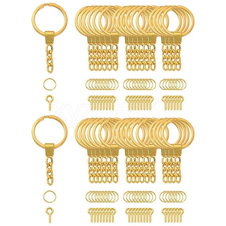 10Pcs Iron Split Key Rings IFIN-YW0003-37G-1