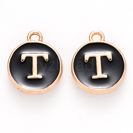 Golden Plated Alloy Charms LS-X-ENAM-S118-02T-1