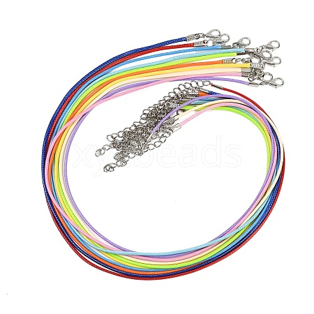 Braided Waxed Cotton Cord Necklace Making MAK-YWC0001-01P-M1-1