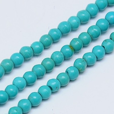 Synthetic Turquoise Beads Strands TURQ-G106-3mm-01F-1