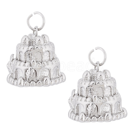 2 Pcs Brass Pendants KK-TA0003-11P-1