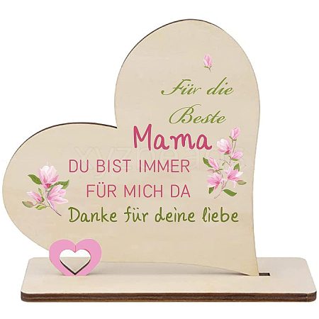 Wooden Heart Table Decorations DJEW-WH0017-001-1