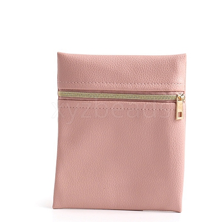 Rectangle PU Leather Jewelry Gift Zipper Bags PW-WGB98FA-24-1