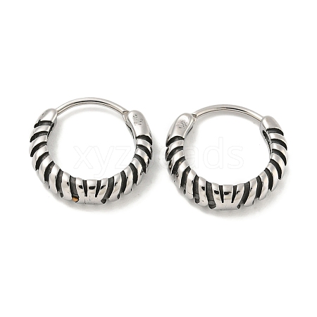 316 Surgical Stainless Steel Hoop Earrings EJEW-D096-09A-AS-1