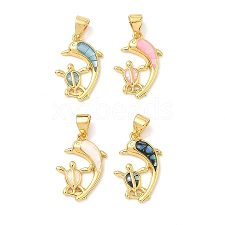 Brass Enamel Pendants KK-H534-01A-G-1