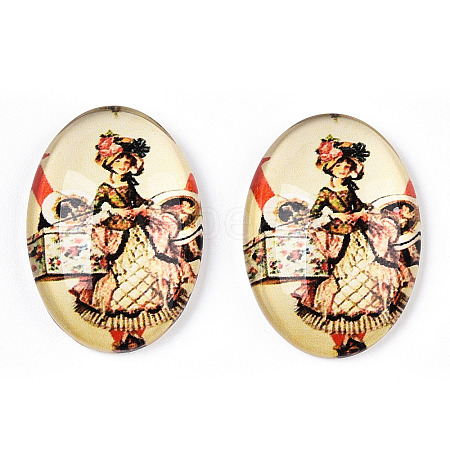 Glass Cabochons GGLA-T004-01S-1