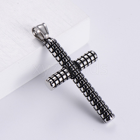 Retro Minimalist Stainless Steel Fashion Cross Pendants NZ5198-1-1