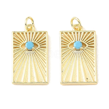 Brass Micro Pave Sky Blue Cubic Zirconia Pendants CU-CBA6938-06G-03-1