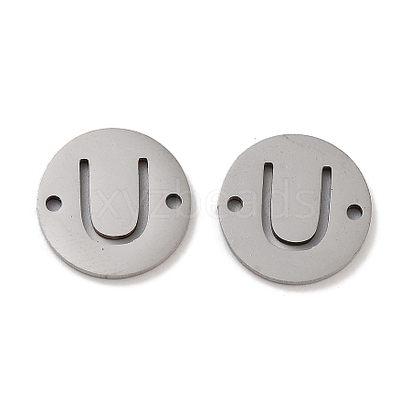 Non-Tarnish 201 Stainless Steel Hollow Flat Round Links FIND-R149-03U-P-1