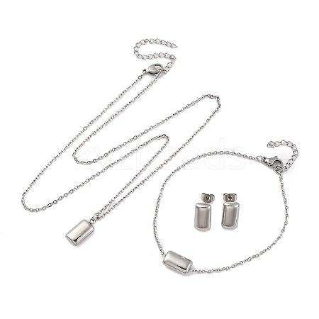 304 Stainless Steel Sets SJEW-C004-18P-1