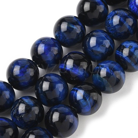 Natural Tiger Eye Bead Strands G-P230-08-B-14mm-1