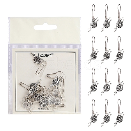 12Pcs Metal Locking Stitch Marker PW-WGEBAEF-05-1