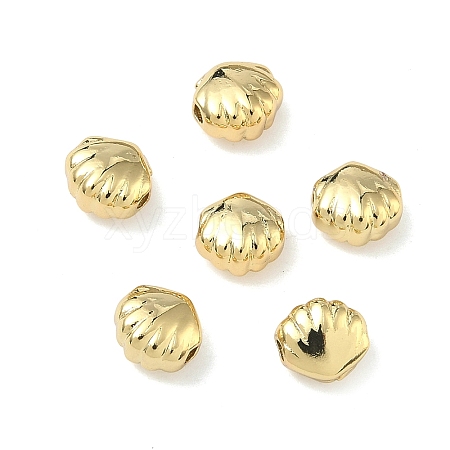 Shell Shape Brass Beads KK-G555-04G-1