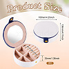 Round PU Leather & Plastic Jewelry Set Storage Box CON-TAC0014-06A-3