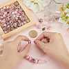 100Pcs Printed Transparent Resin European Beads RESI-PA0001-18B-3
