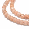 Natural Peach Moonstone Beads Strands G-E576-71-3