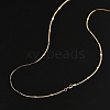 2.5mm Rack Plating Brass Herringbone Chain Necklaces for Women Men MAK-L044-19G-3