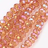 Electroplate Glass Beads Strands X-GLAA-K027-FR-A01-1