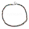 Sparkling Glass Beaded Necklace with 304 Stainless Steel Clasps NJEW-JN04401-4