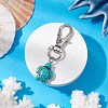 Sea Turtle Synthetic Howlite Pendant Decorations HJEW-JM02382-2