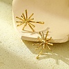 304 Stainless Steel Snowflake Stud Earrings for Women EJEW-U023-03G-1