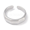 304 Stainless Steel Open Cuff Ring for Women RJEW-C099-01P-2