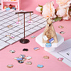 Rack Plating Printed Alloy Pendants ENAM-TA0001-82-5