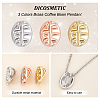 DICOSMETIC 12Pcs 3 Colors Brass Pendants FIND-DC0001-53-4