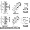 Unicraftale 304 Stainless Steel Clasps Sets STAS-UN0010-94P-3