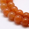 Natural Red Aventurine Bead Strands X-G-P257-02-6mm-4