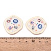 Printed Alloy Enamel Pendants ENAM-N071-11G-01-3
