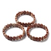 Natural Brecciated Jasper Beaded Stretch Bracelet G-E010-01-04-2