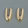 Oval Brass Hoop Earrings WC9098-2