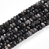 Natural Larvikite Beads Strands G-T141-46-4