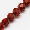 Faceted(32 Facets) Glass Beads Strands EGLA-J042-8mm-24-3