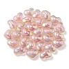 UV Plating Rainbow Iridescent Transparent Acrylic Beads OACR-C007-04E-3