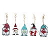 Christmas Theme DIY Diamond Painting Keychain Kit DRAW-PW0007-06D-1