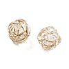 Metal Enlaced Transparent Acrylic Beads MACR-M045-05-2