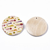 Fruit Seris Printed Wood Pendants WOOD-S045-103A-08-2