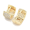 Brass Micro Pave Clear Cubic Zirconia Hoop Earrings for Women EJEW-S228-10G-2