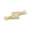 Brass Pave Shell Connector Charms KK-M300-10G-06-2