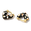 Rack Plating Brass Enamel Hoop Earrings EJEW-B062-11G-04-2