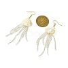 Natural Clam Shell Imitation Pearl Dangle Earrings EJEW-MZ00231-01-3